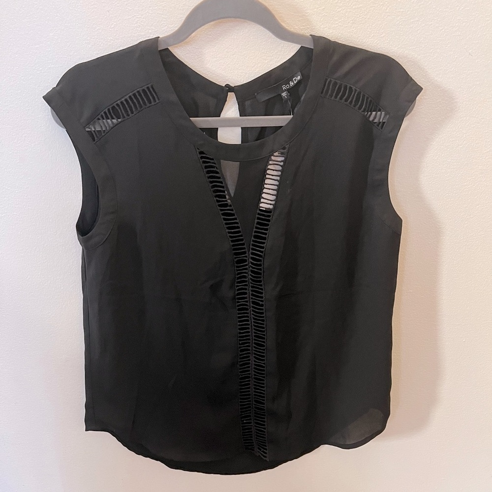 Blouse w/ Perforated Detail NWT by Ro & De (Nordstrom)